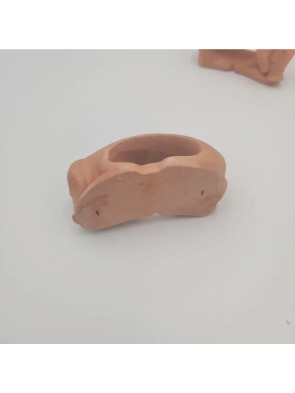 Set of 4 Toyo Terra Cotta Clay Pigs Farm Animal Napkin Rings 3